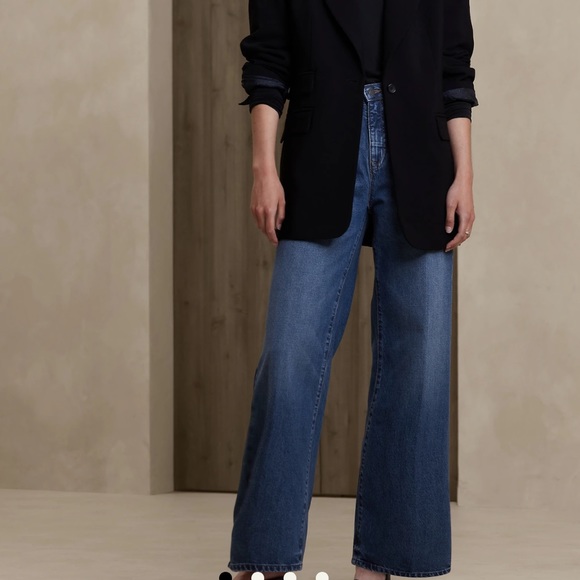 Banana Republic LUXE HIGH-RISE WIDE-LEG JEAN NWT - Picture 2 of 7